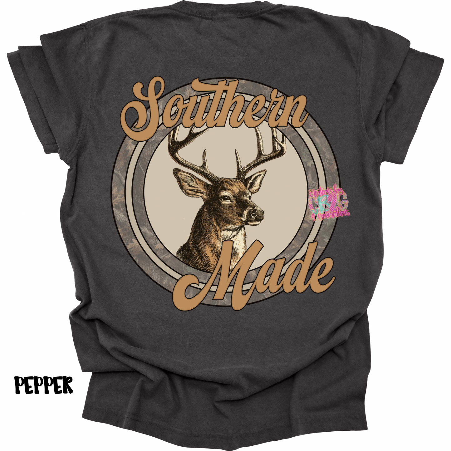 SOUTHERN MADE DEER CAMO CIRCLE WITH FRONT POCKET DESIGN PREORDER
