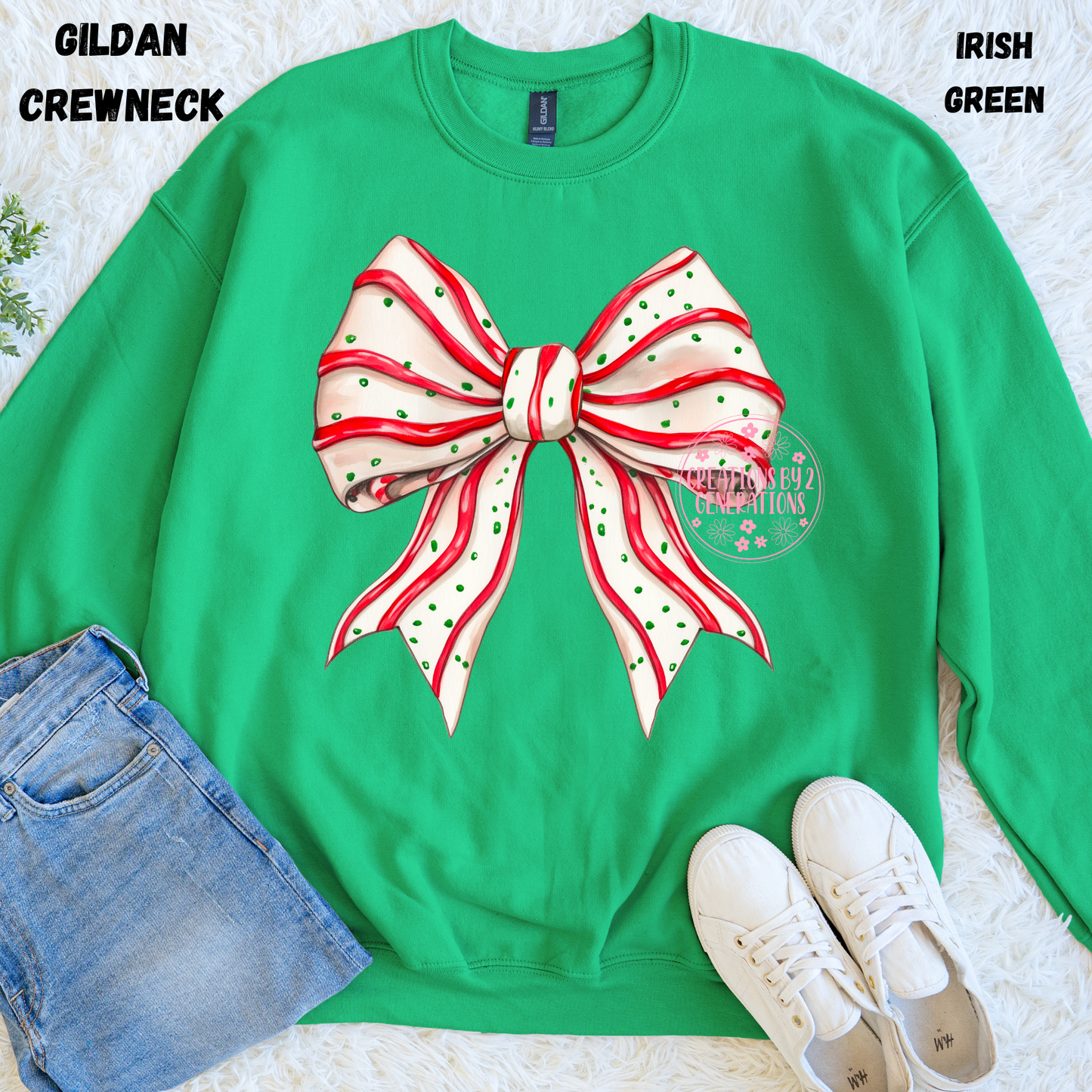 CHRISTMAS CAKE BOW PRINT