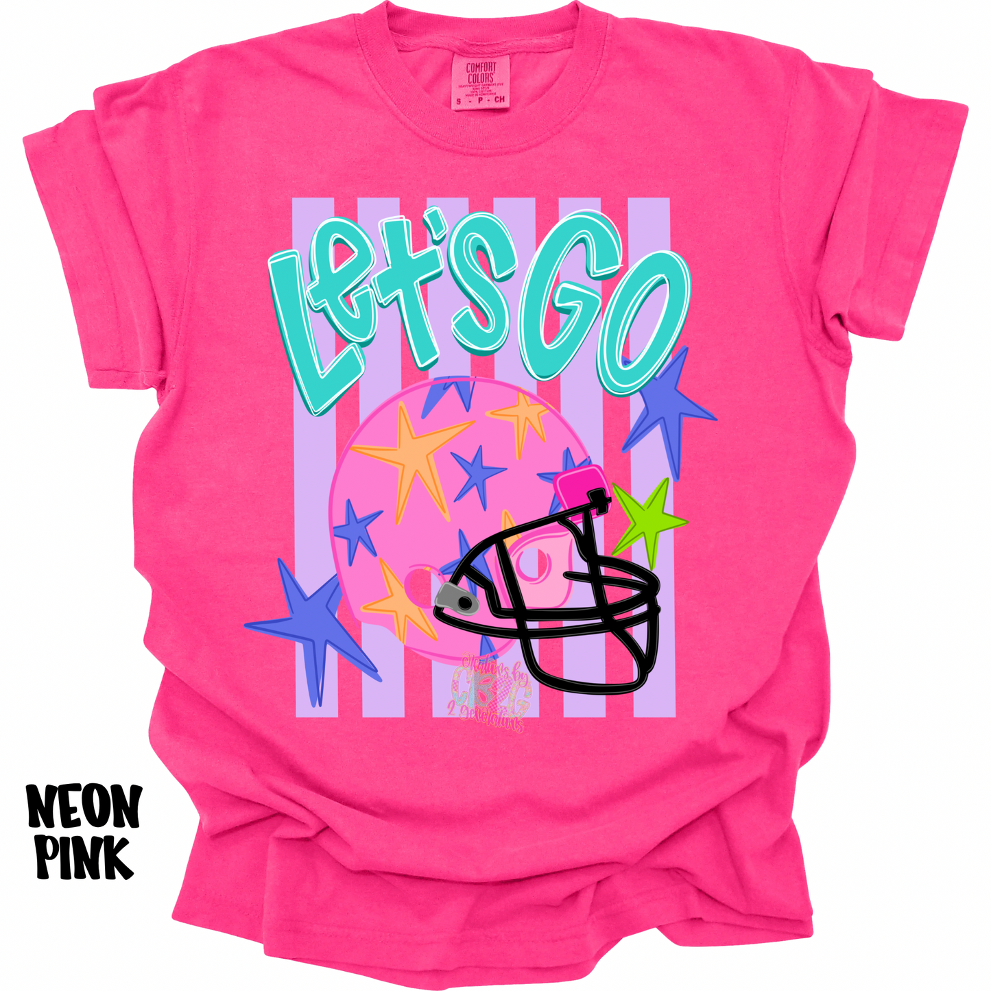 LET’S GO PINK HELMET WITH STRIPES COLORFUL PREORDER