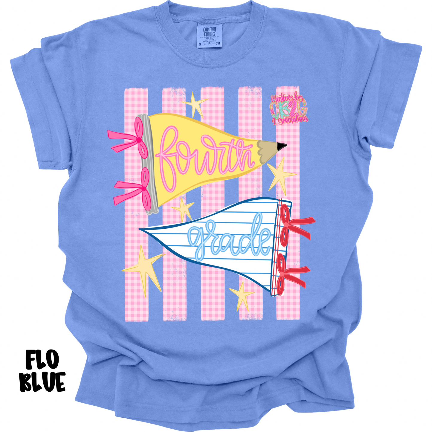 FOURTH GRADE PENNANT WITH STRIPES PREORDER (YOUTH)