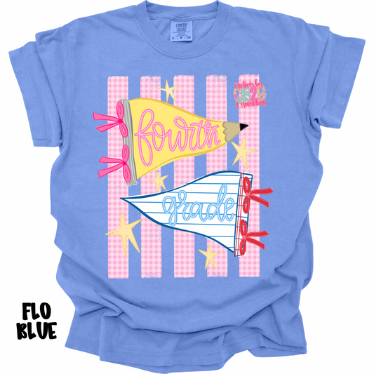 FOURTH GRADE PENNANT WITH STRIPES PREORDER (YOUTH)