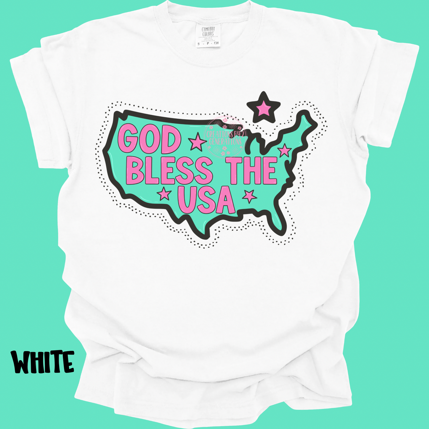 GOD BLESS THE USA PINK/GREEN PREORDER