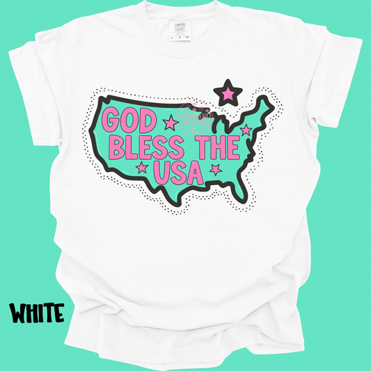 GOD BLESS THE USA PINK/GREEN PREORDER