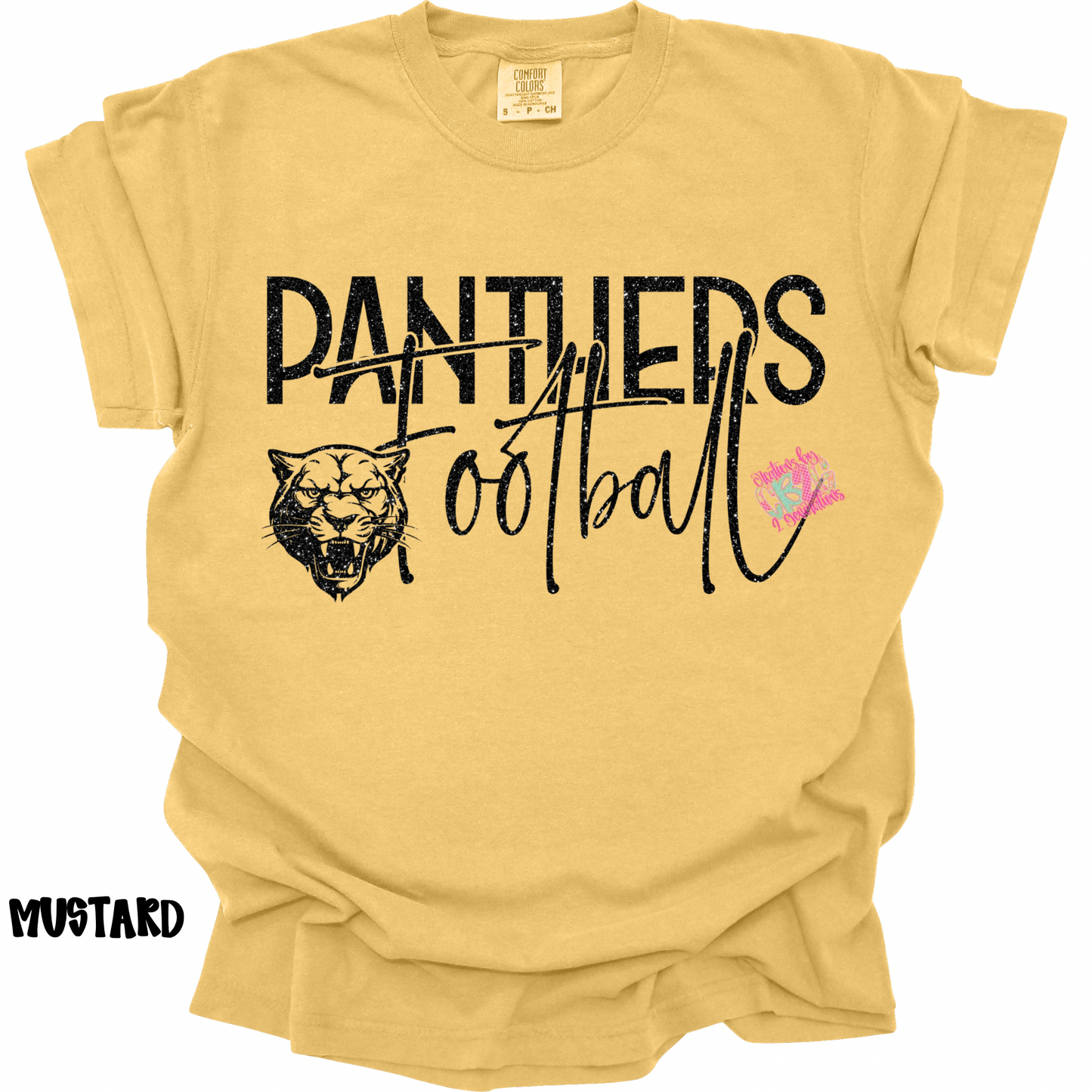 PANTHERS FOOTBALL FAUX GLITTER PREORDER