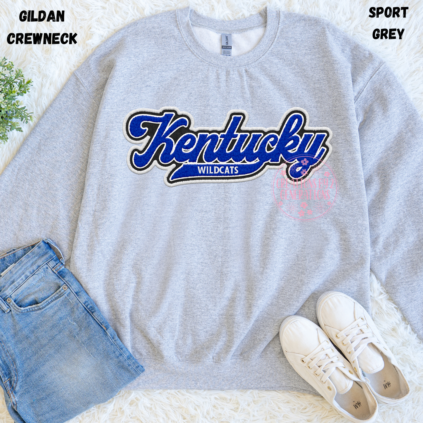 KENTUCKY WILDCATS FAUX EMBROIDERED