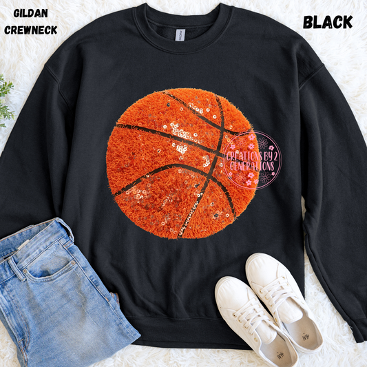 BASKETBALL FAUX TEXTURED PRINT