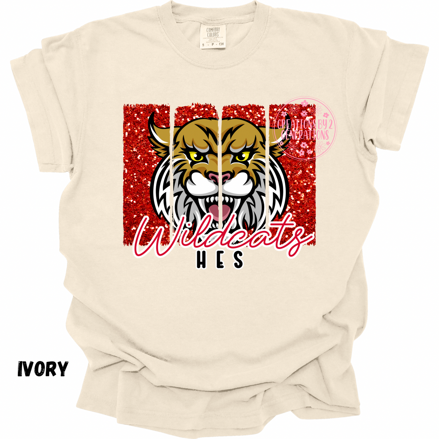 WILDCATS HES RED GLITTER BACKGROUND PREORDER