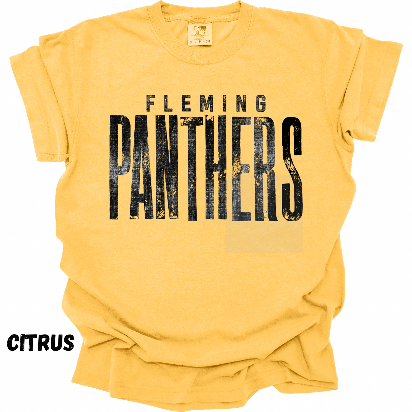 FLEMING PANTHERS DISTRESSED BLACK