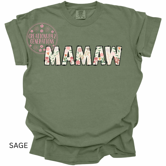 MAMAW TAN WITH FLOWERS & FLORAL PREORDER