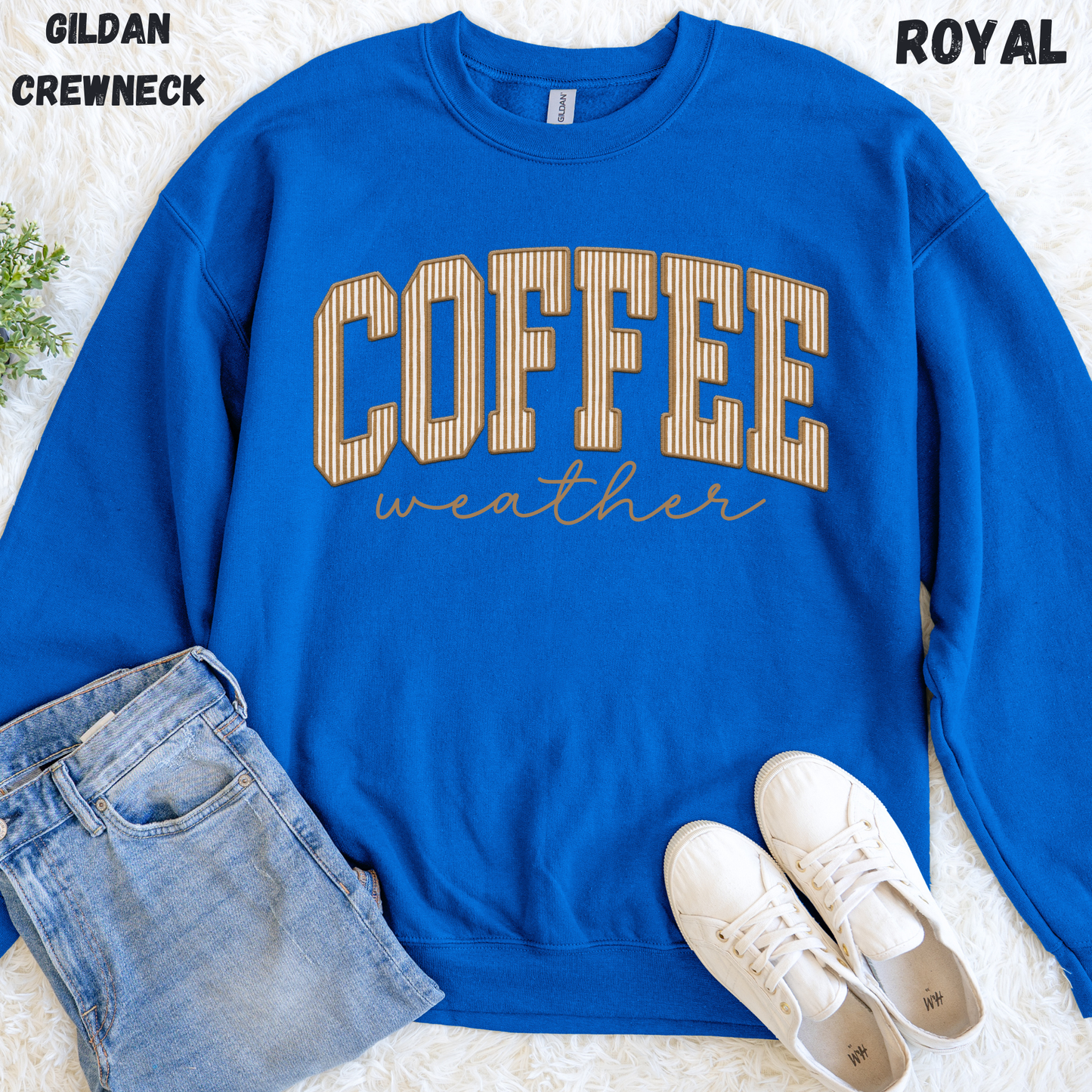 COFFEE WEATHER WITH STRIPES