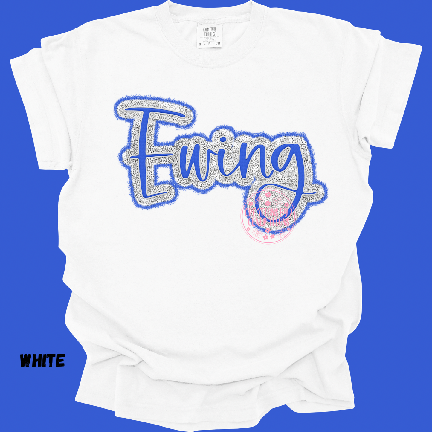 EWING CURSIVE FAUX SEQUINS PREORDER