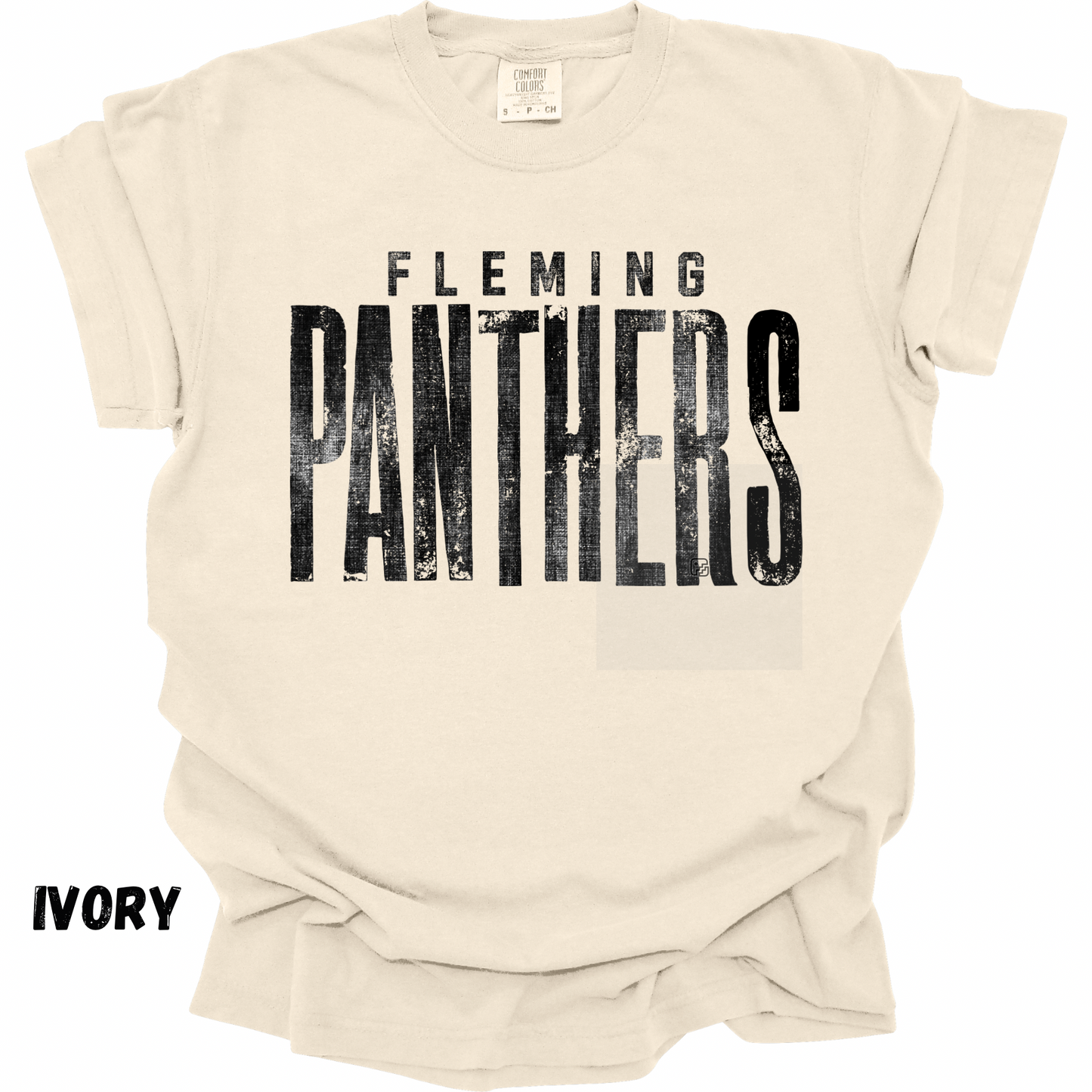 FLEMING PANTHERS DISTRESSED BLACK