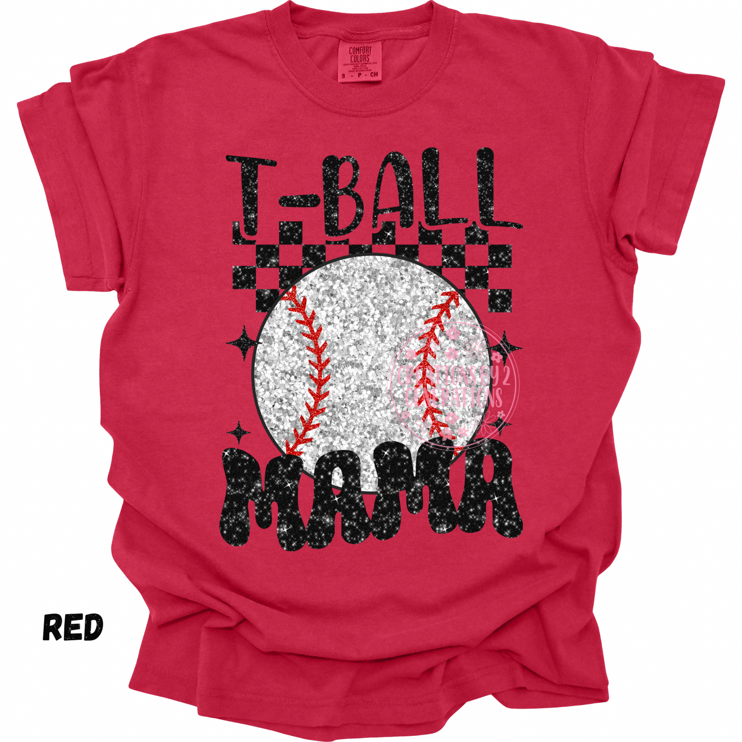 T-BALL MAMA FAUX GLITTER PREORDER