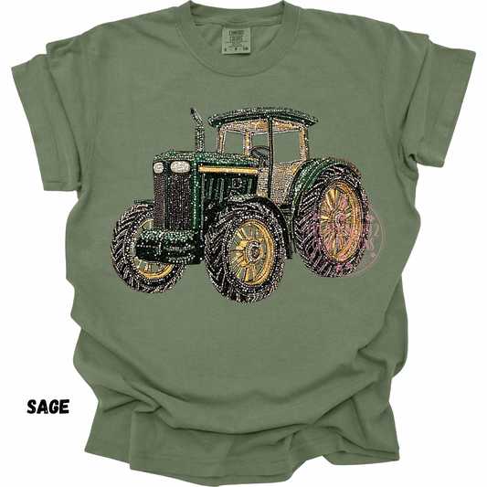 TRACTOR FAUX RHINESTONES