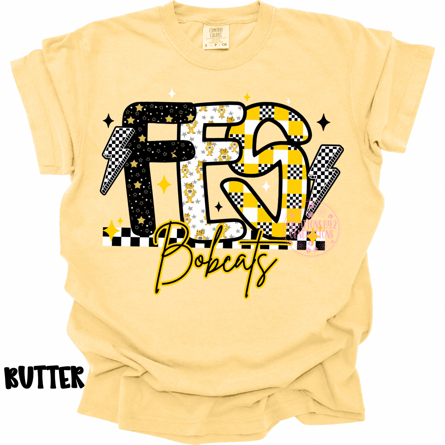 FES BOBCATS CHECKERED WITH LIGHTENING BOLTS PREORDER (YOUTH)