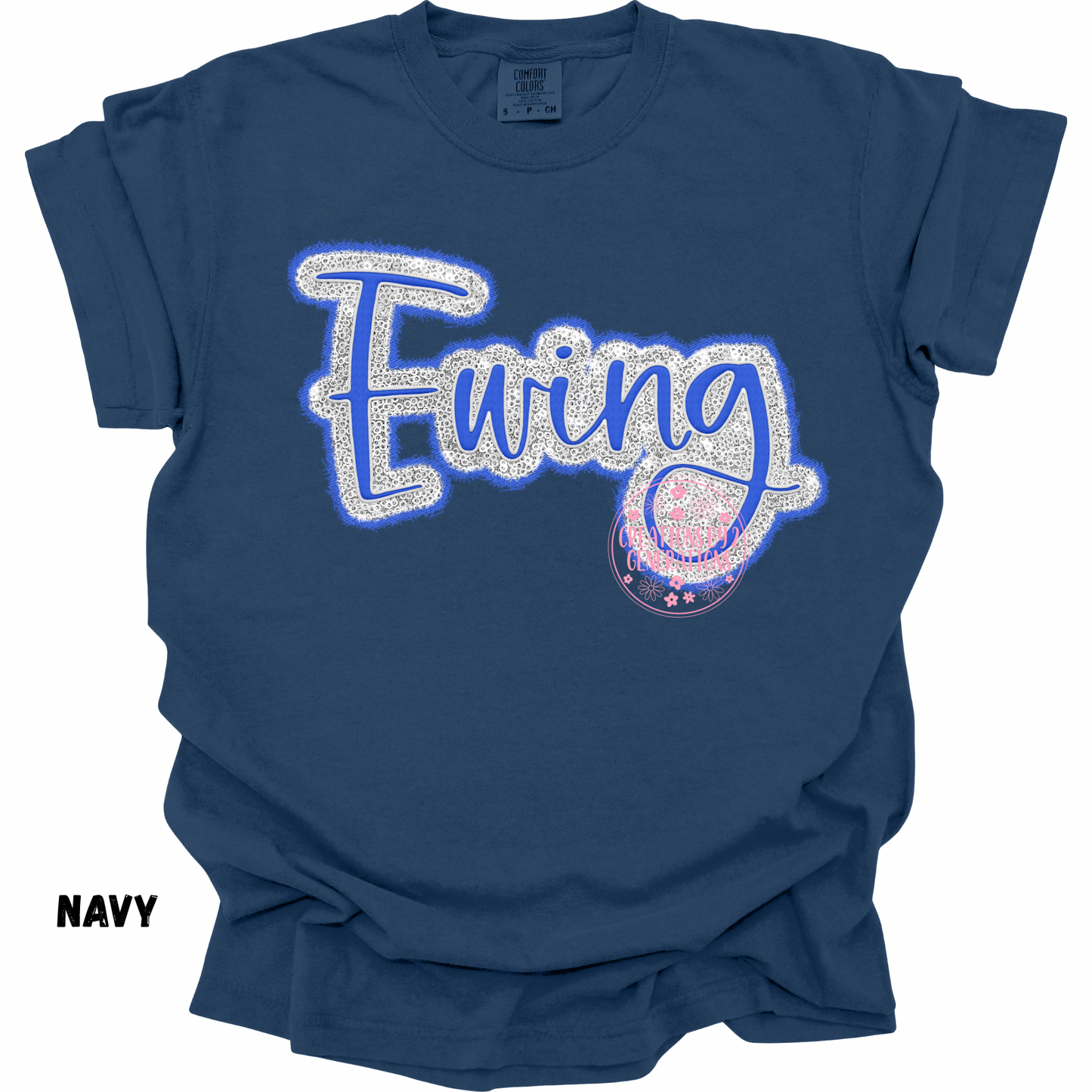 EWING CURSIVE FAUX SEQUINS PREORDER