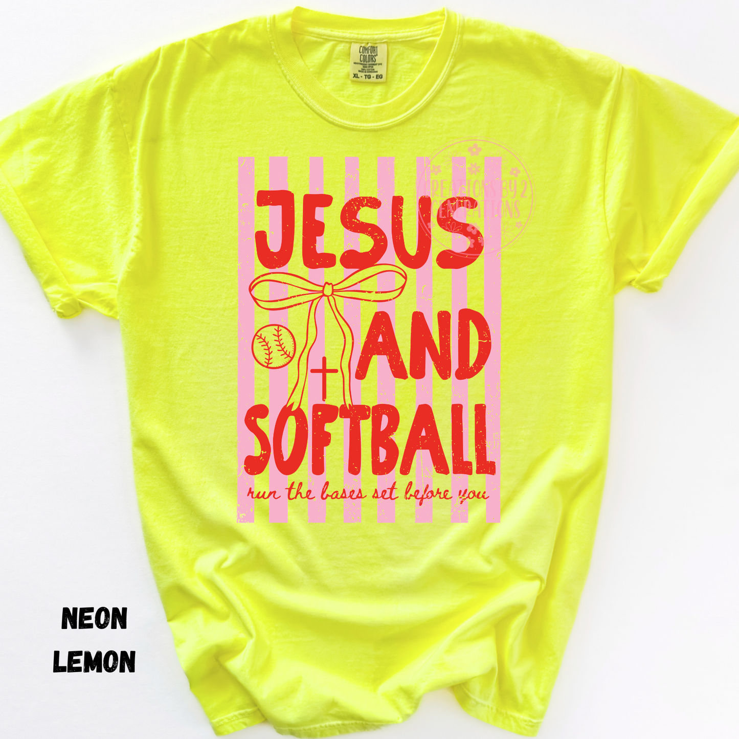 DISTRESSED JESUS AND SOFTBALL PINK/RED PREORDER