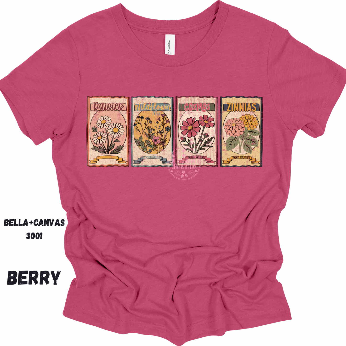 FLOWER SEEDS BELLA + CANVAS SS PREORDER