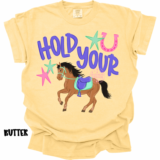 HOLD YOUR HORSES PURPLE/PINK PREORDER (YOUTH)