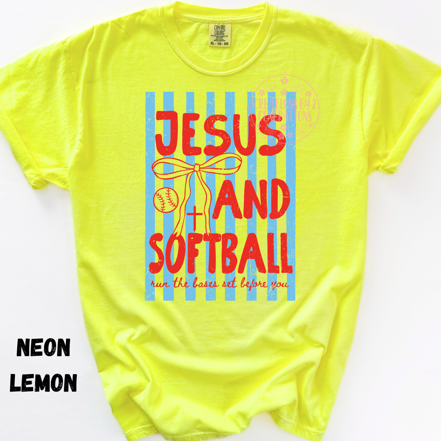 DISTRESSED JESUS AND SOFTBALL BLUE/RED PREORDER