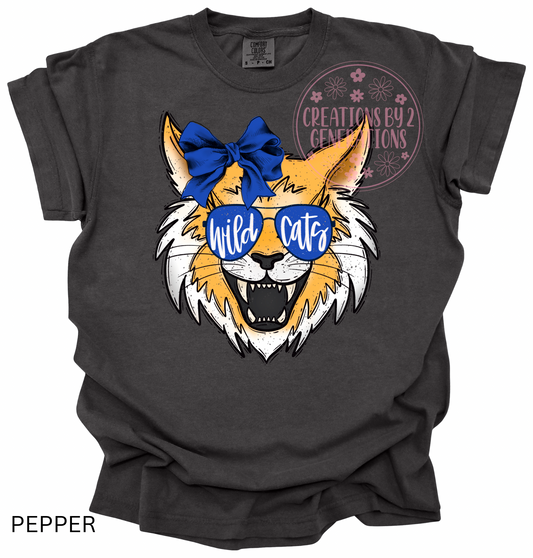 WILDCATS WITH BOW PRINT