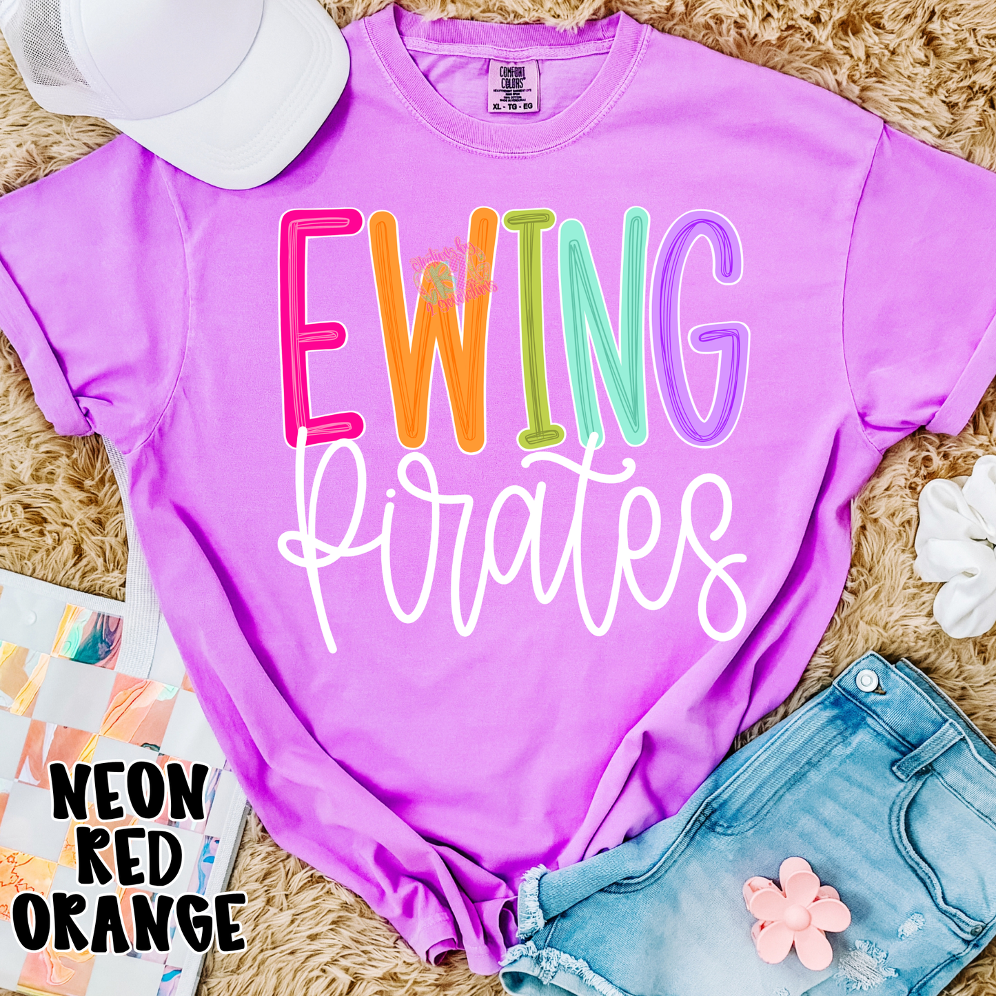 EWING PIRATES COLOR POP WITH WHITE CURSIVE PREORDER