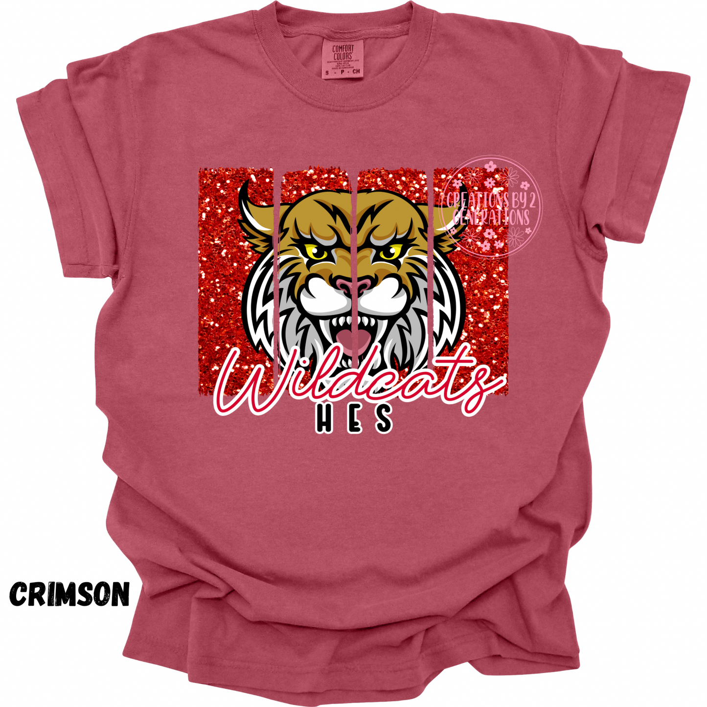 WILDCATS HES RED GLITTER BACKGROUND PREORDER