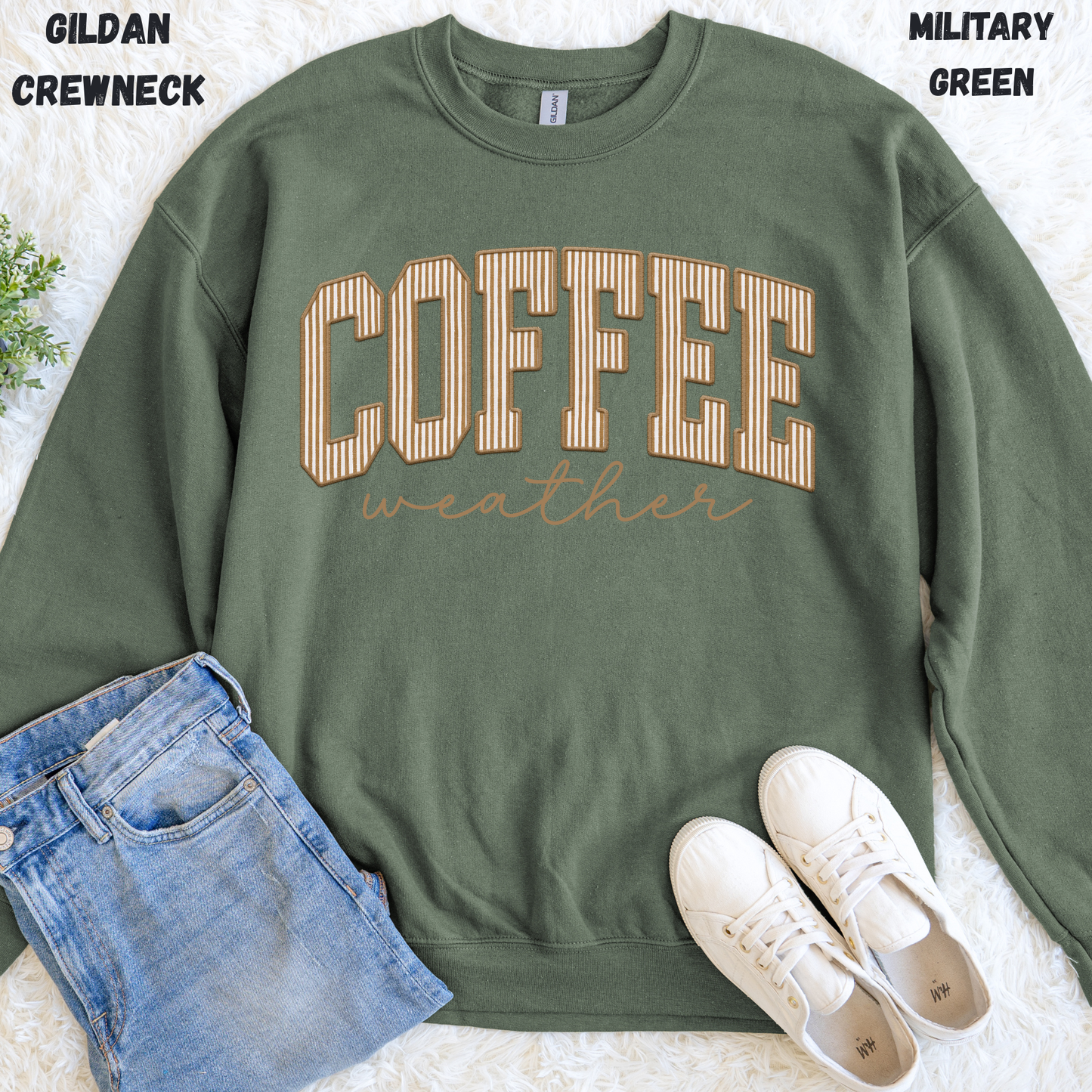 COFFEE WEATHER WITH STRIPES