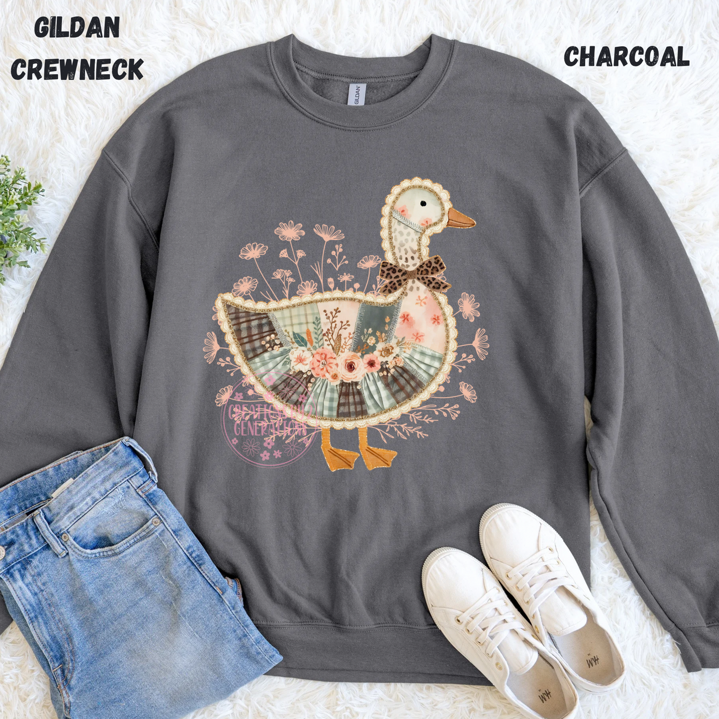 FAUX QUILT LACE GOOSE