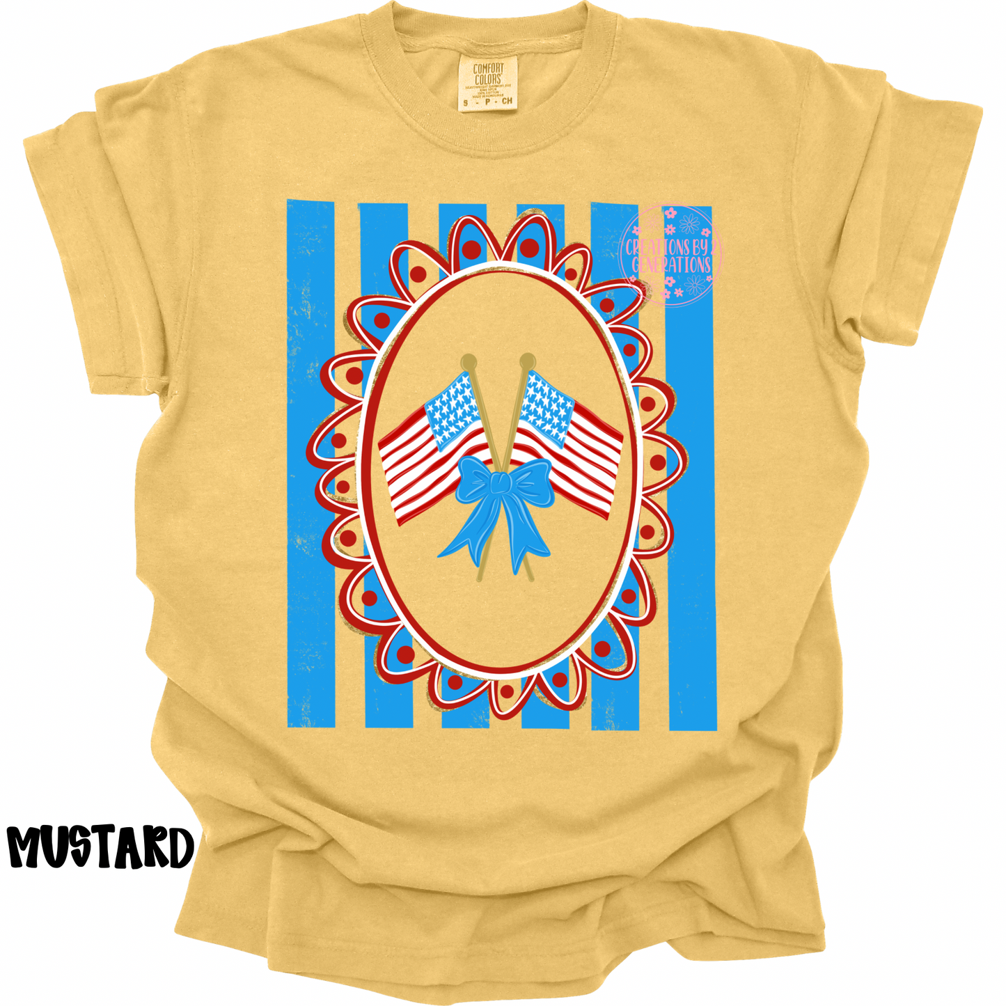 2 FLAGS WITH BLUE STRIPES PREORDER