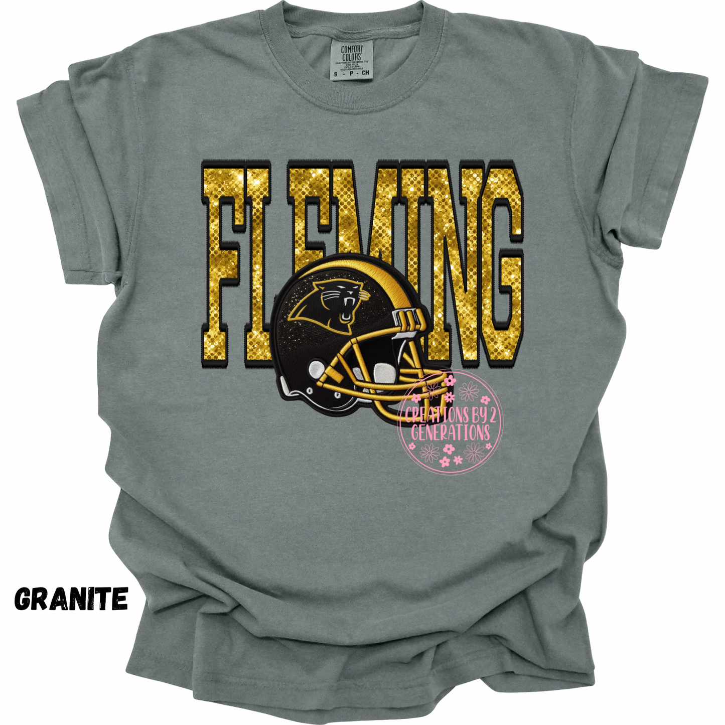 FLEMING FAUX SEQUINS WITH FOOTBALL HELMET PRINT