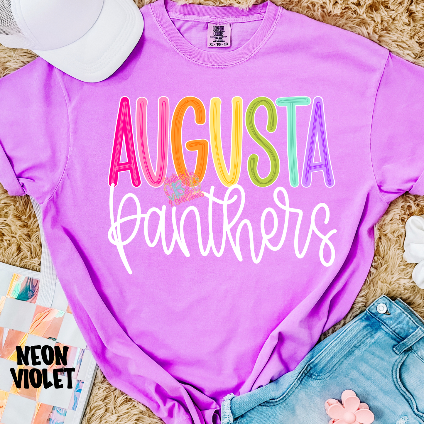 AUGUSTA PANTHERS COLOR POP WITH WHITE CURSIVE PREORDER