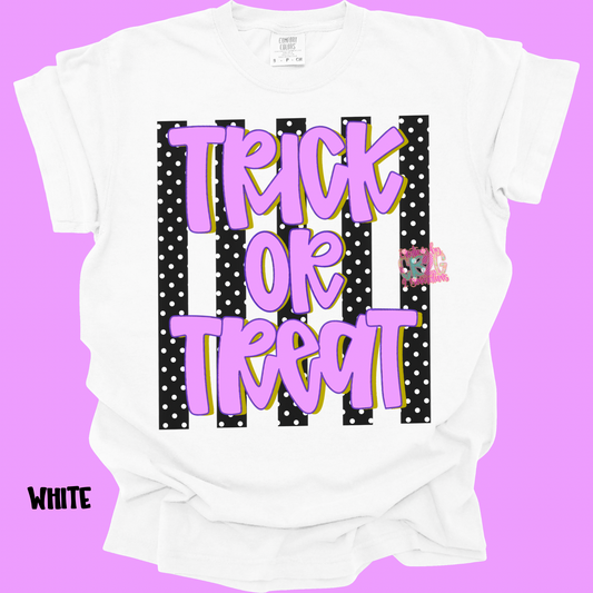 TRICK OR TREAT WITH BLACK DOT STRIPES PREORDER