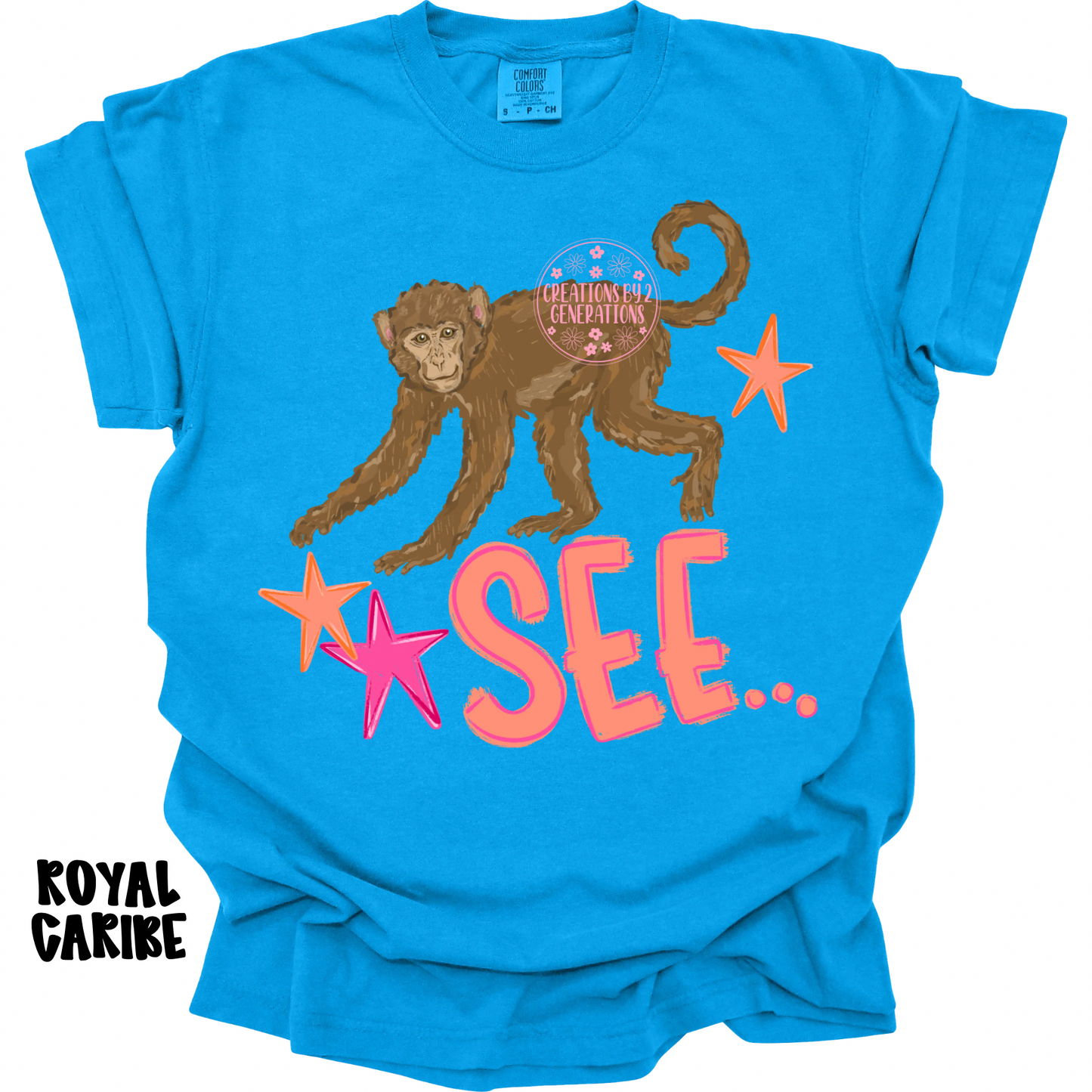 MONKEY SEE (FRONT) MONKEY DO! (BACK) PINK/ORANGE PREORDER