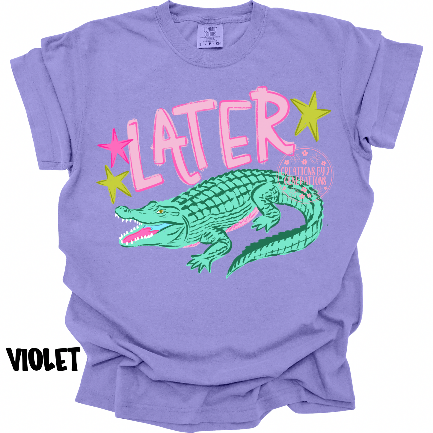 LATER GATOR (FRONT DESIGN) AFTER WHILE CROCODILE (BACK DESIGN) PINK PREORDER