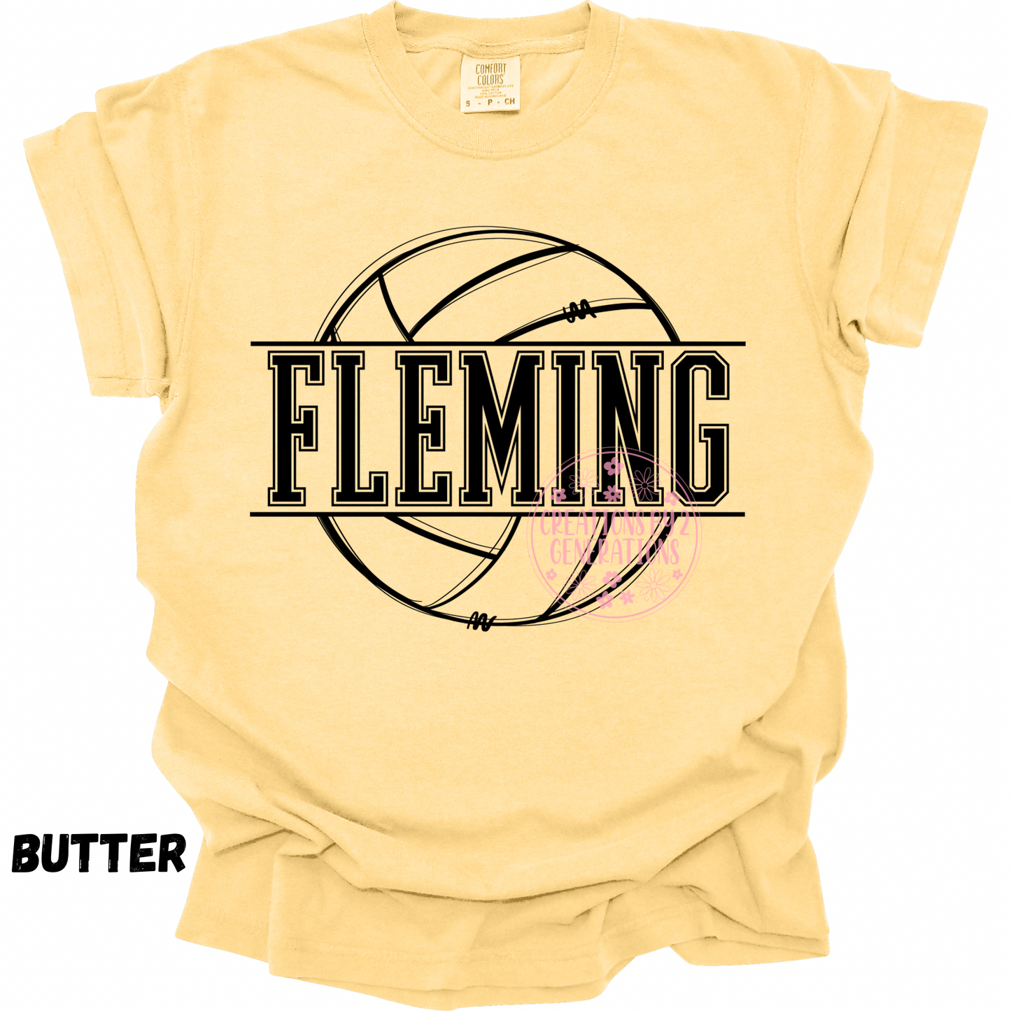 FLEMING VOLLEYBALL BLACK OUTLINE PREORDER (YOUTH)