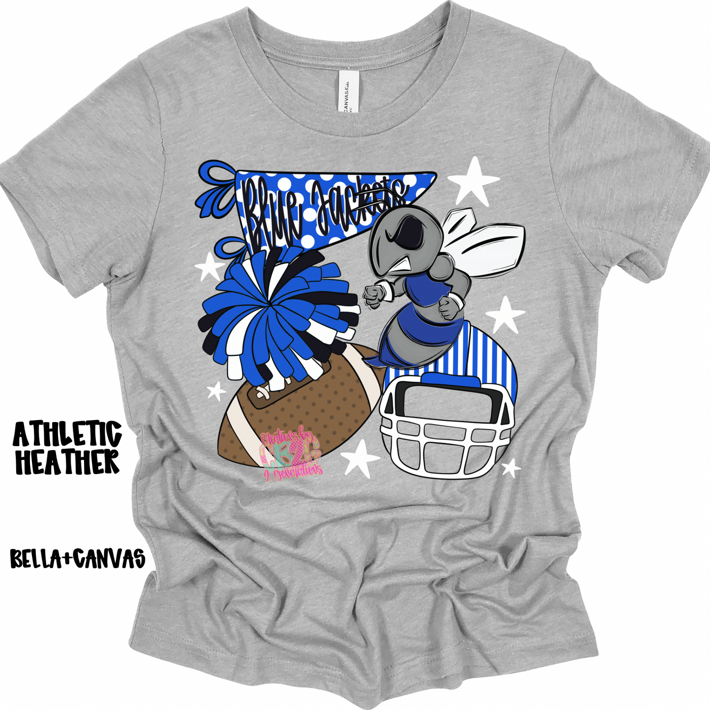 BLUE JACKETS FOOTBALL COLLAGE BELLA+CANVAS PREORDER (TODDLER)