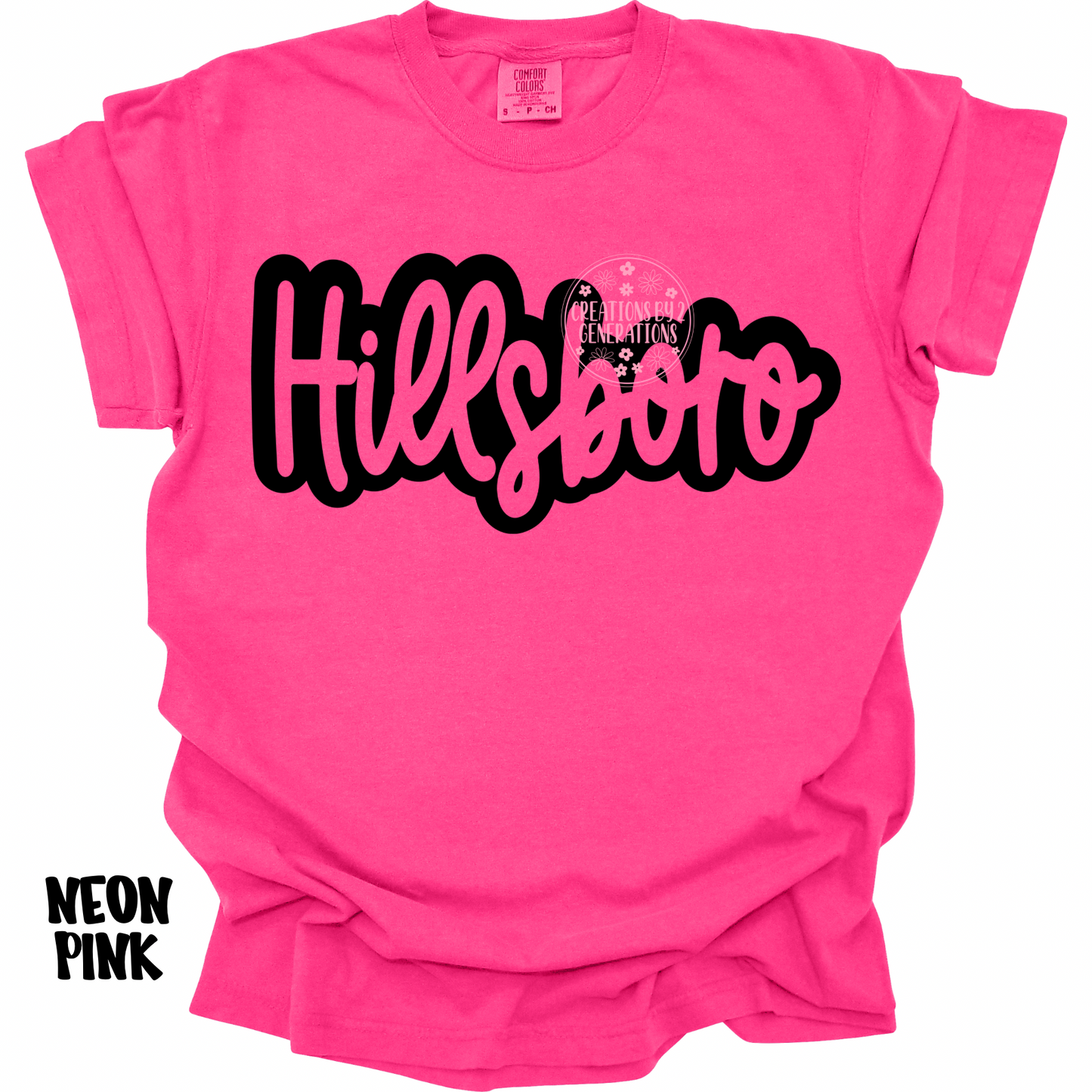 HILLSBORO CURSIVE BLACK OUTLINE PREORDER