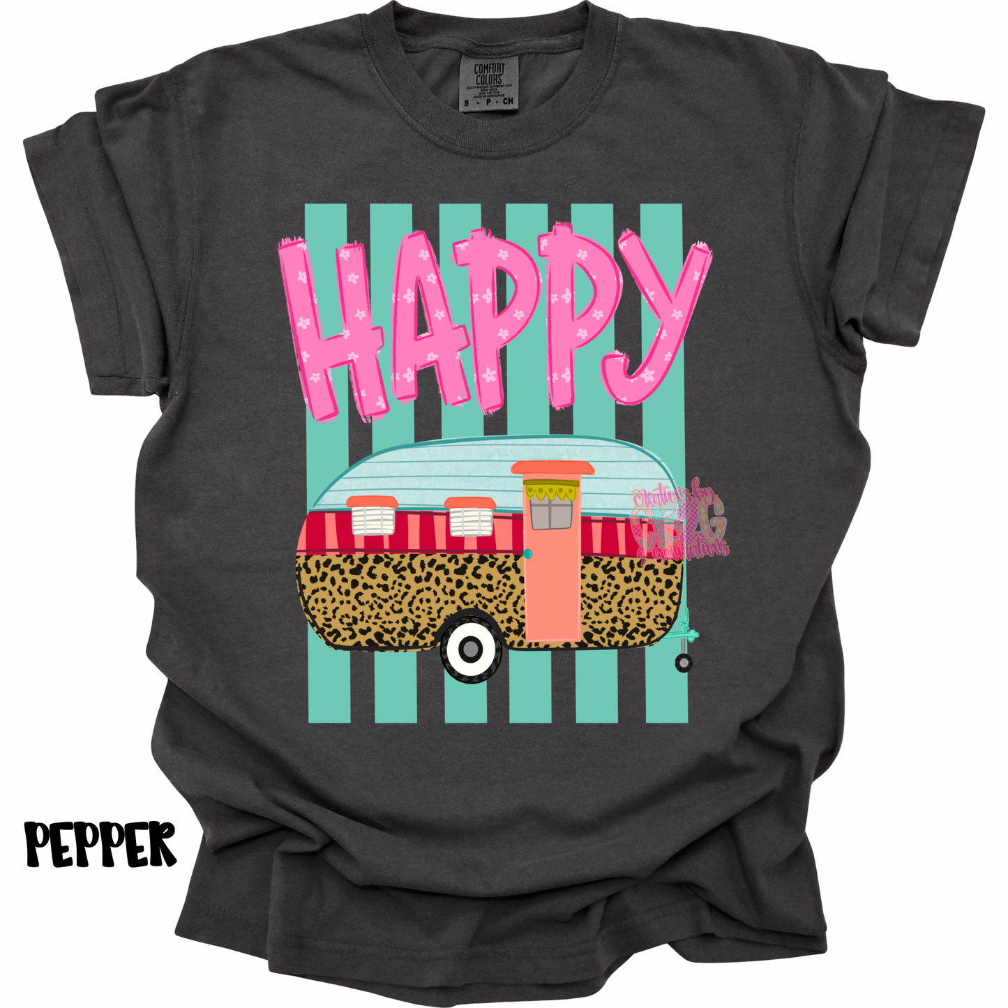 HAPPY CAMPER WITH STRIPES PREORDER
