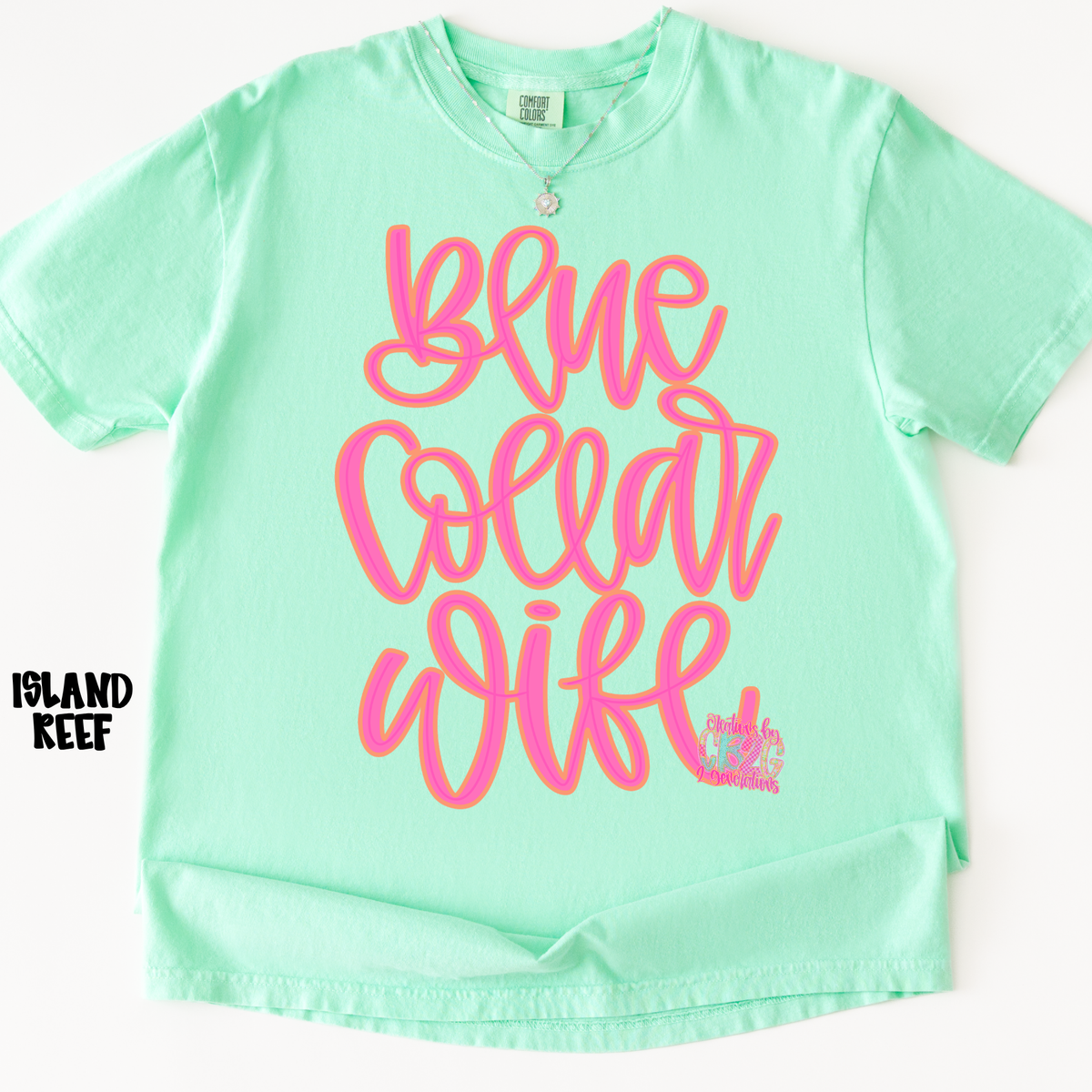 BLUE COLLAR WIFE PINK/ORANGE CURSIVE PREORDER