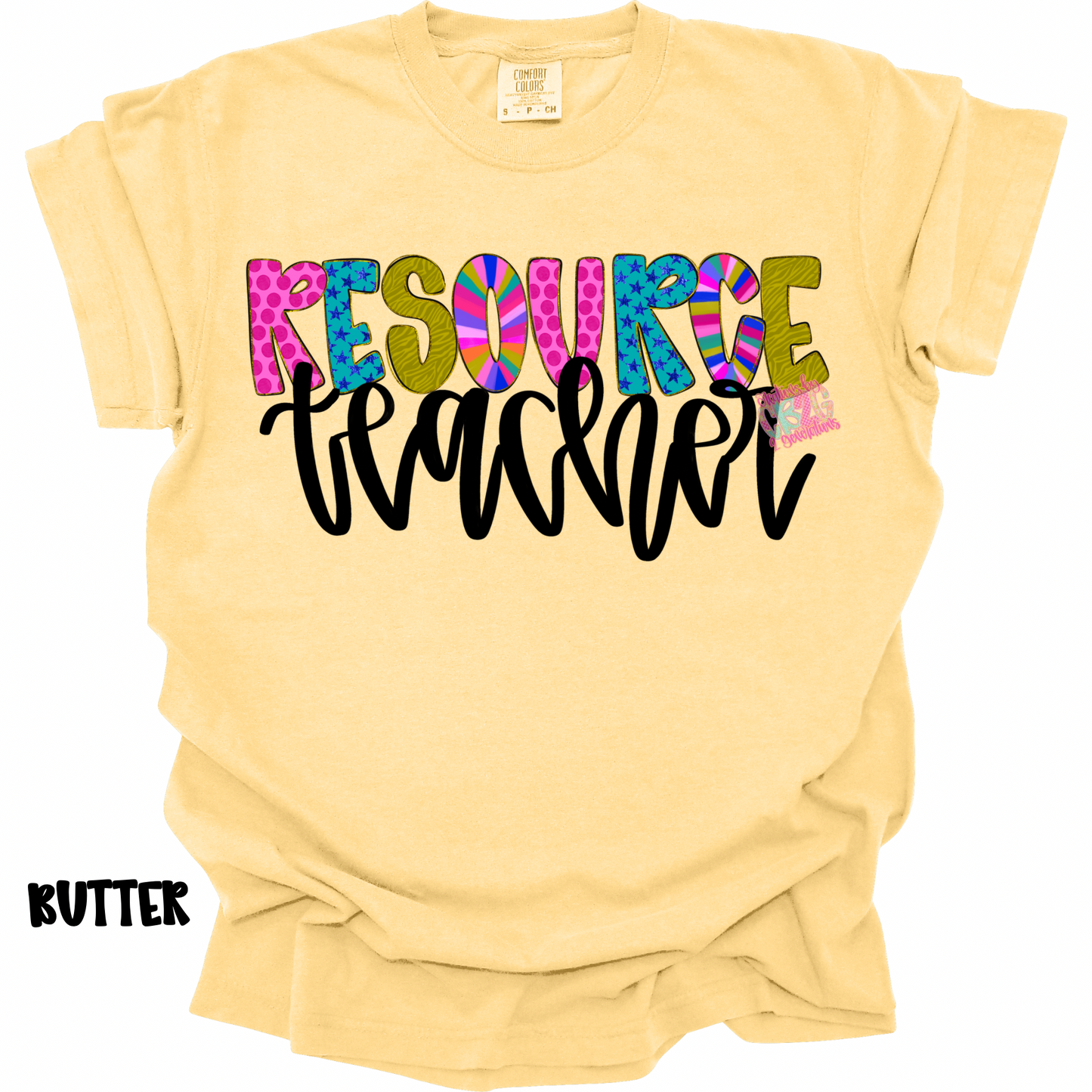 RESOURCE TEACHER BLACK CURSIVE PREORDER