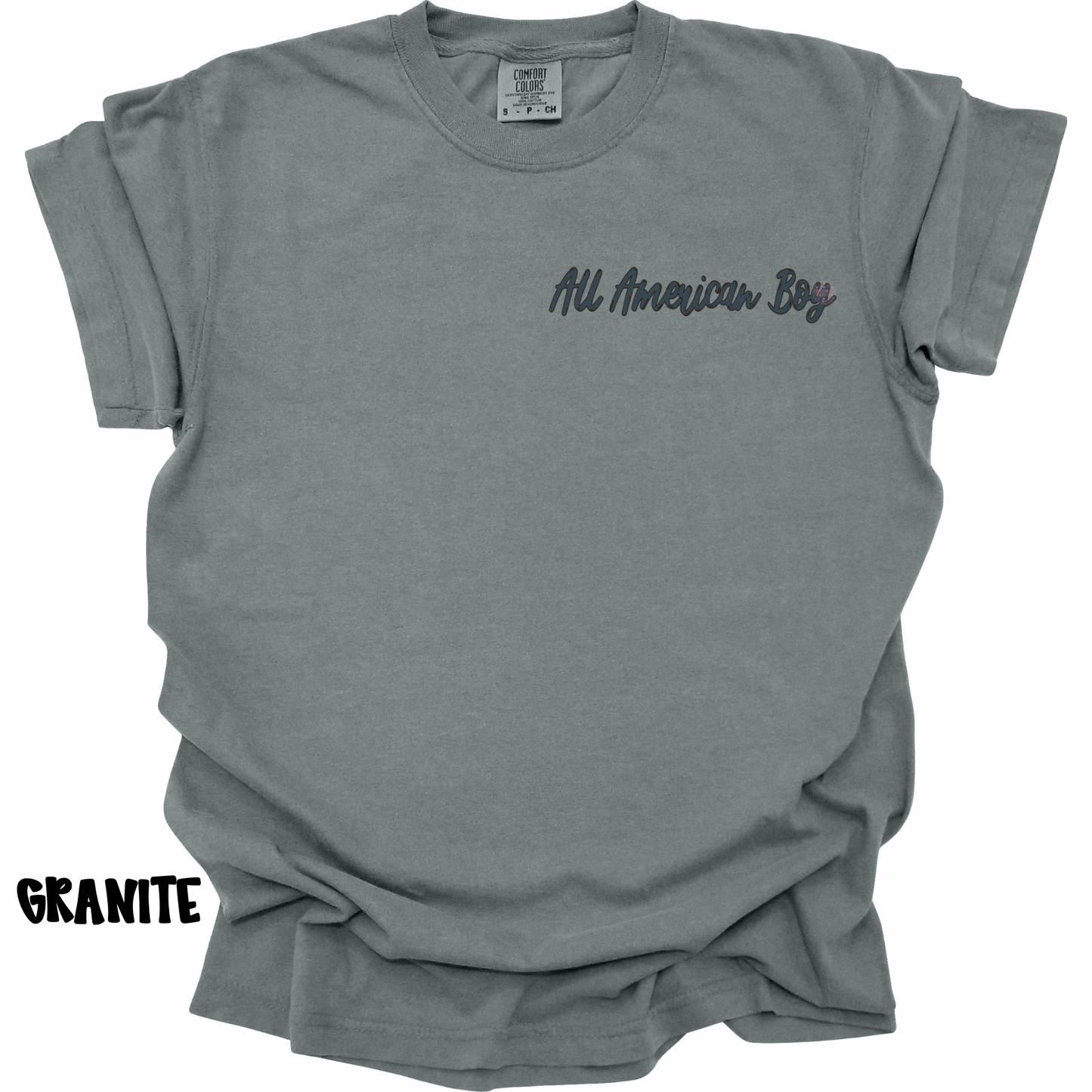 ALL AMERICAN BOY DOG & FLAG WITH FRONT POCKET DESIGN PREORDER (YOUTH)