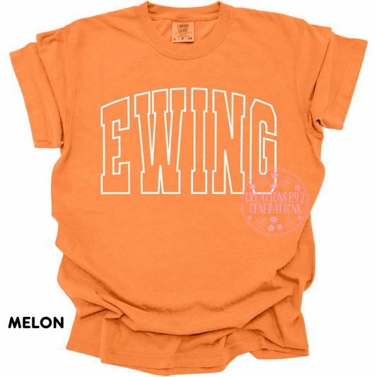 EWING WHITE OUTLINE YOUTH PRINT
