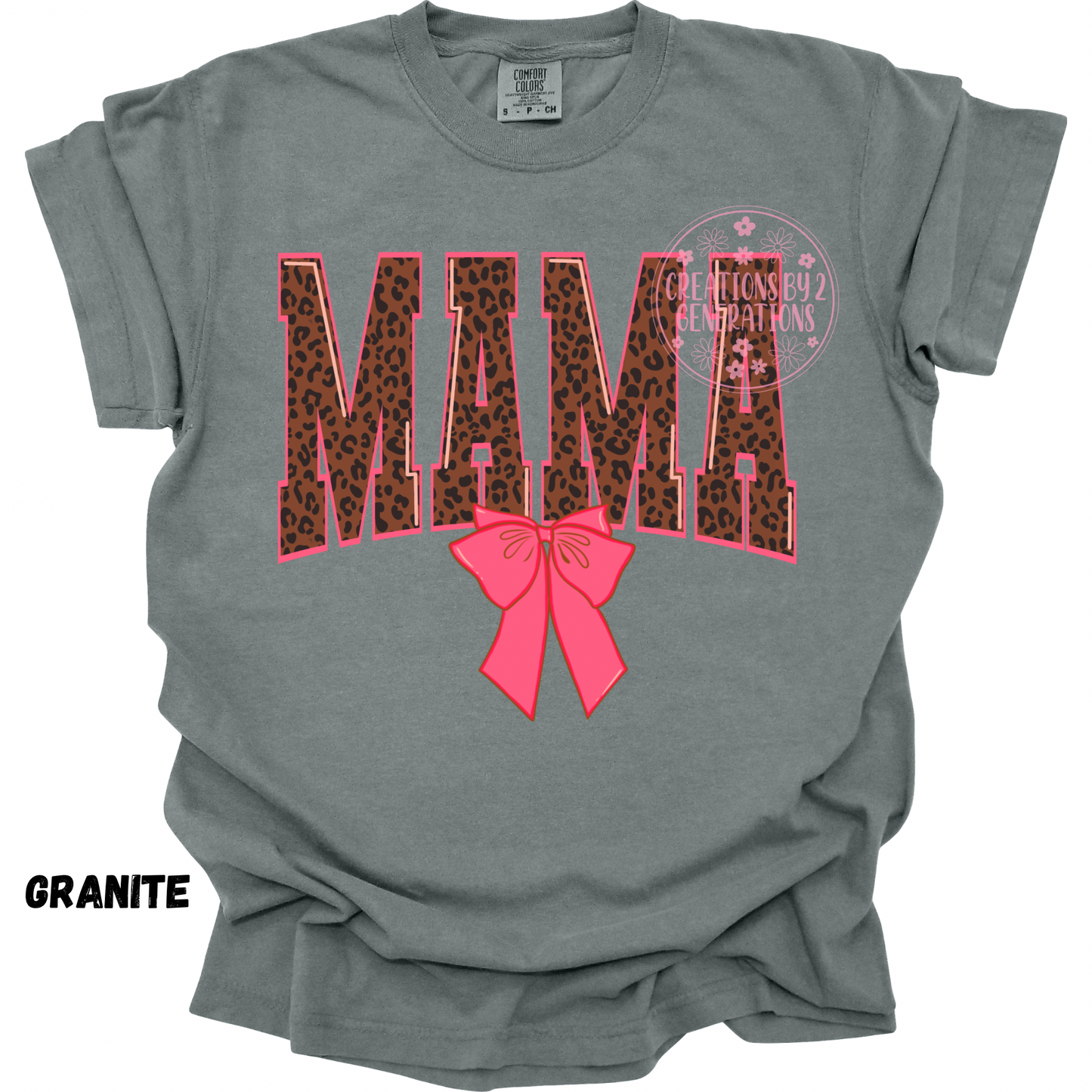 MAMA LEOPARD WITH PINK BOW