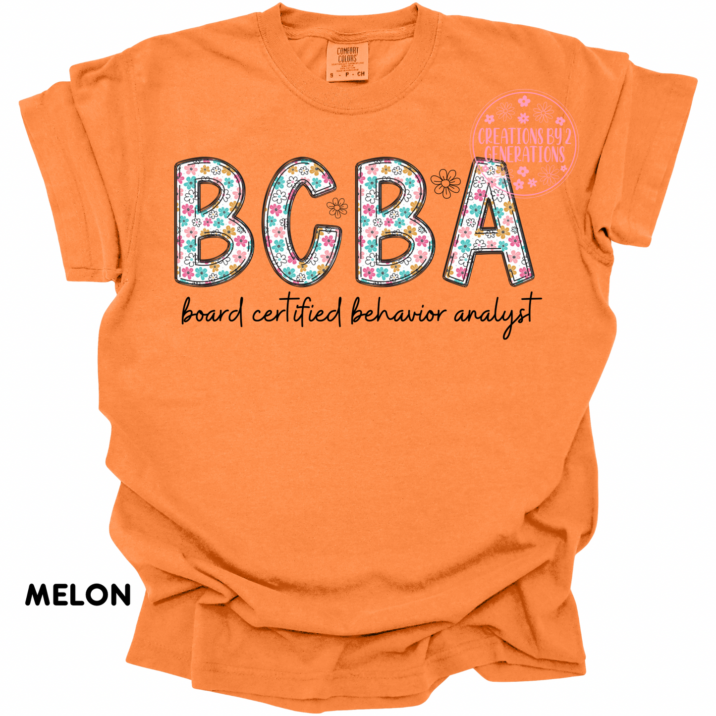 BCBA WHITE WITH FLOWERS PREORDER