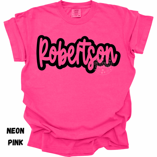 ROBERTSON BLACK CURSIVE PREORDER (YOUTH)