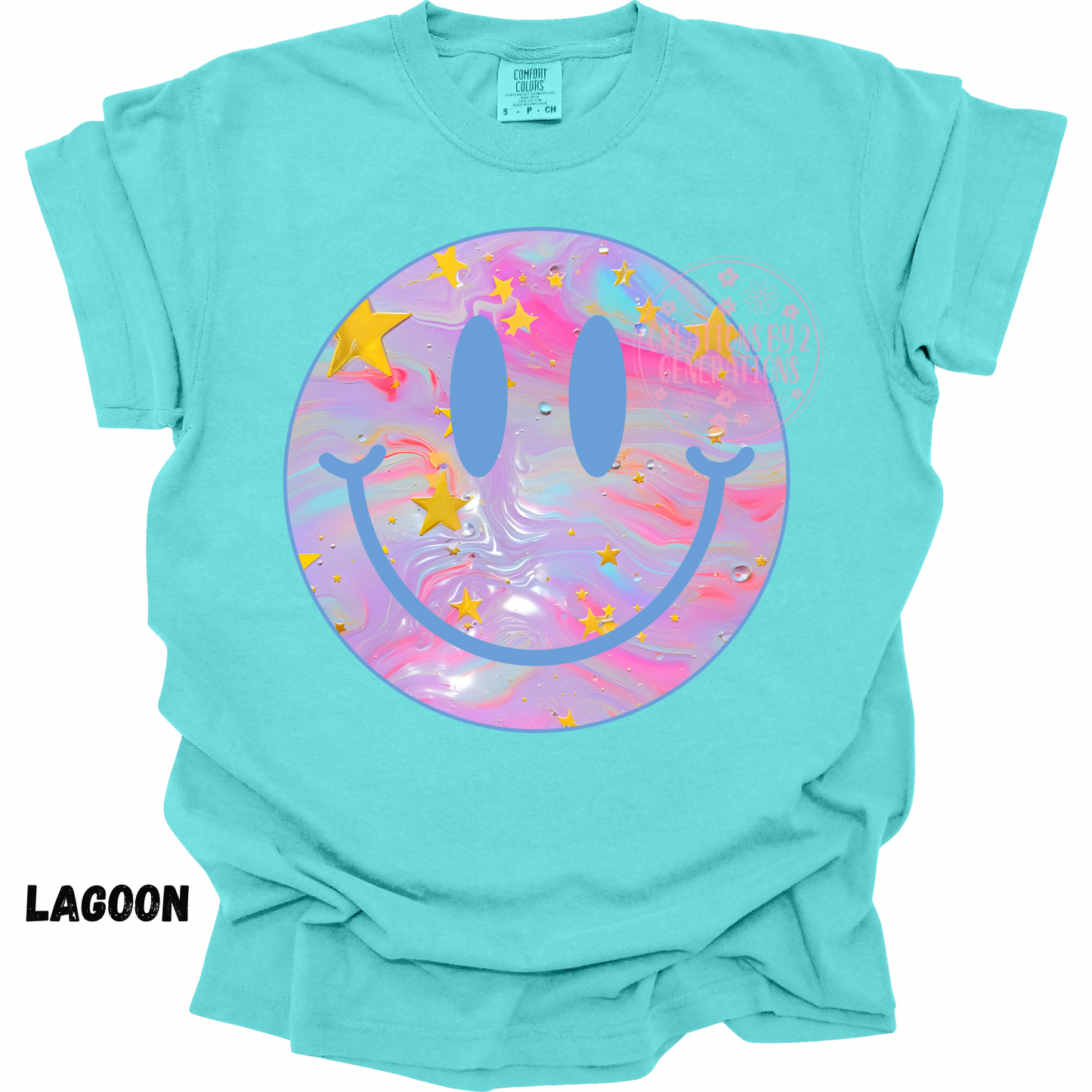 SMILEY FACE COLORFUL WITH YELLOW STARS PREORDER
