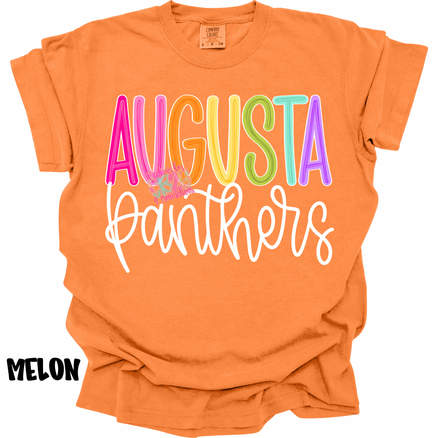 AUGUSTA PANTHERS COLOR POP WITH WHITE CURSIVE PREORDER