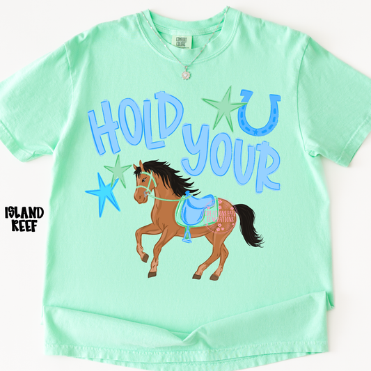 HOLD YOUR HORSES BLUE/GREEN PREORDER (YOUTH)