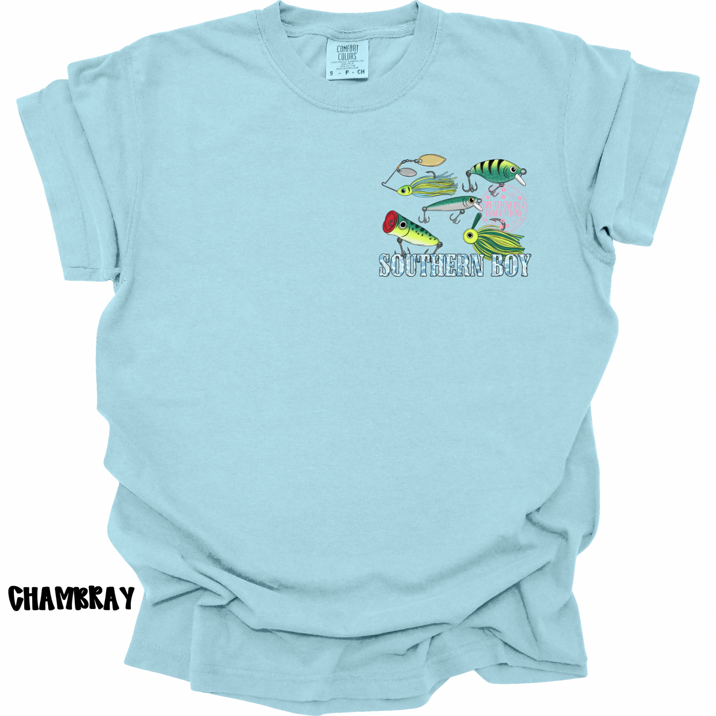 SOUTHERN BOY FISHING BAITS BLUE CAMO WITH FRONT POCKET DESIGN PREORDER